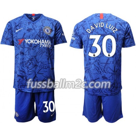 Fußballtrikots Chelsea David Luiz 30 Kinder Heim Trikotsatz 2019-2020